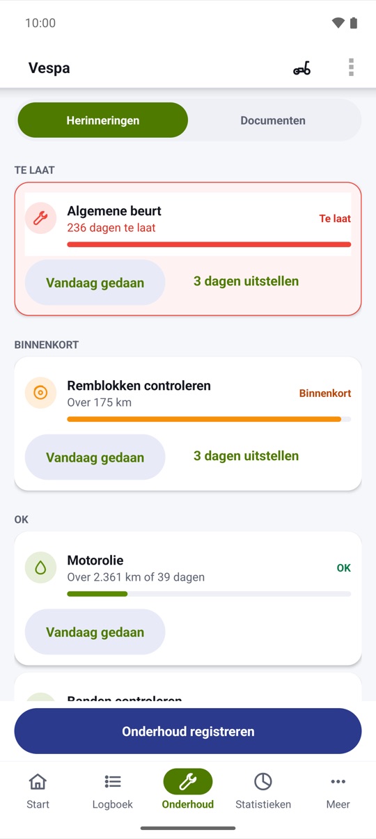 een olieverversing.